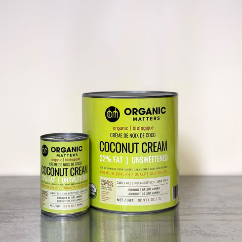 ORGANIC COCONUT CREAM, 22% fat, unsweetened